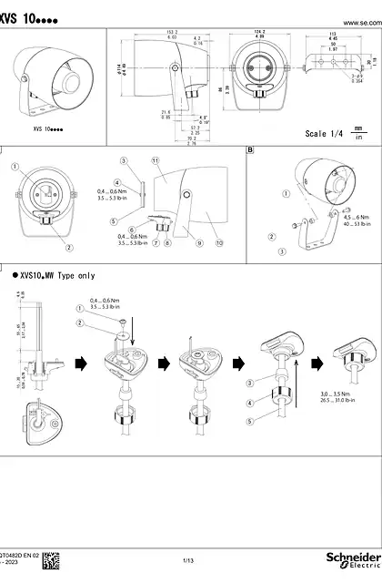 schneider施耐德XVS 10_ 说明书